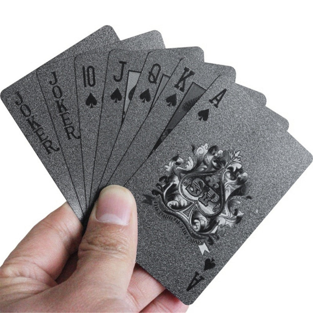 Black Poker Deck Plastic Playing Cards