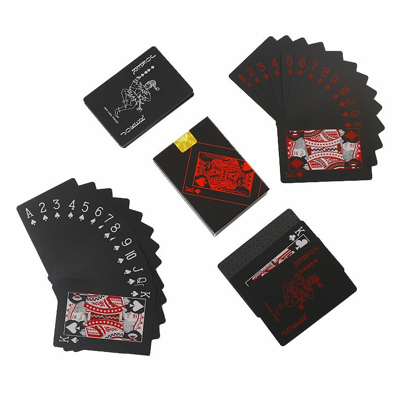 Black Plastic Magic Playing Cards